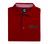 Solid lisle self collar crimson